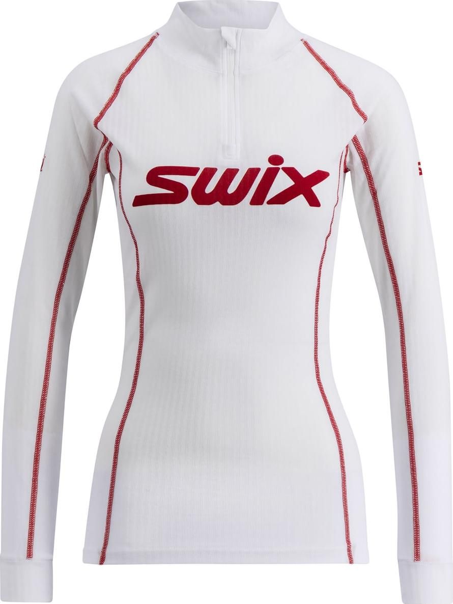 Swix Women's Racex Classic Half Zip Bright White/Swix Red