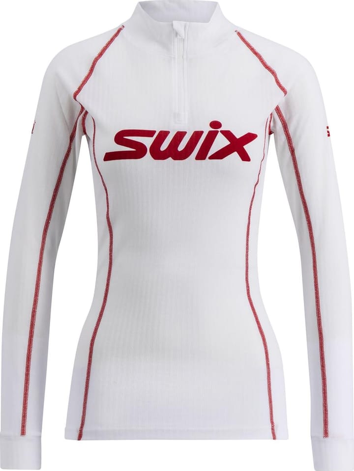 Swix Women's Racex Classic Half Zip Bright White/Swix Red Swix