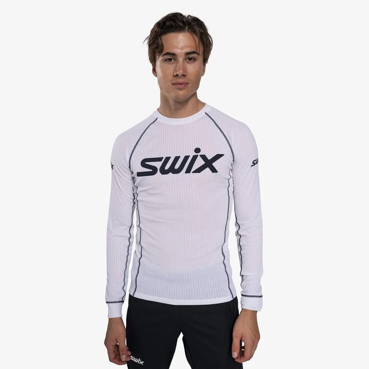 Swix Racex Classic Long Sleeve M Bright White/ Dark Navy Swix