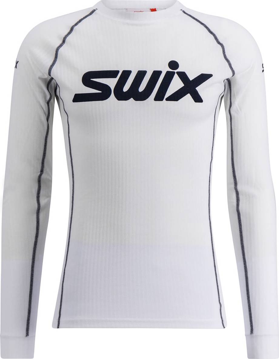 Swix Racex Classic Long Sleeve M Bright White/ Dark Navy