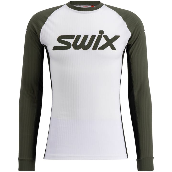 Swix Racex Classic Long Sleeve M Bright White/ Olive Swix