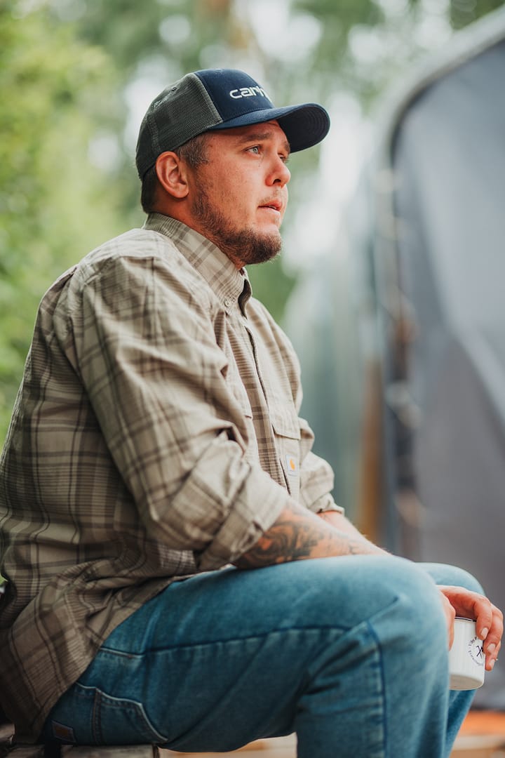 Carhartt Men's Fort Loose Ls Plaid Shirt Gray Dunes Carhartt