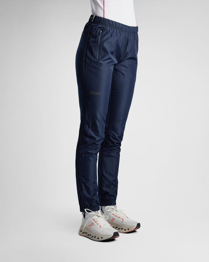 Swix Women's Infinity Hybrid Wind Full Zip Pants Dark Navy Swix