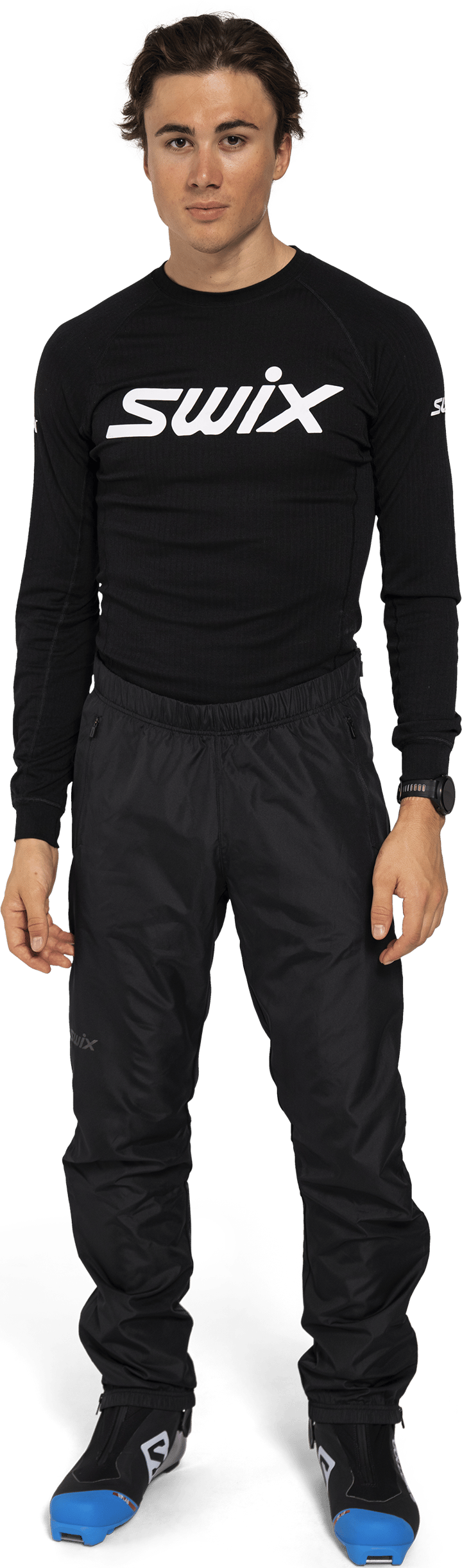 Swix Infinity Hybrid Wind Full Zip Pants M Black Swix