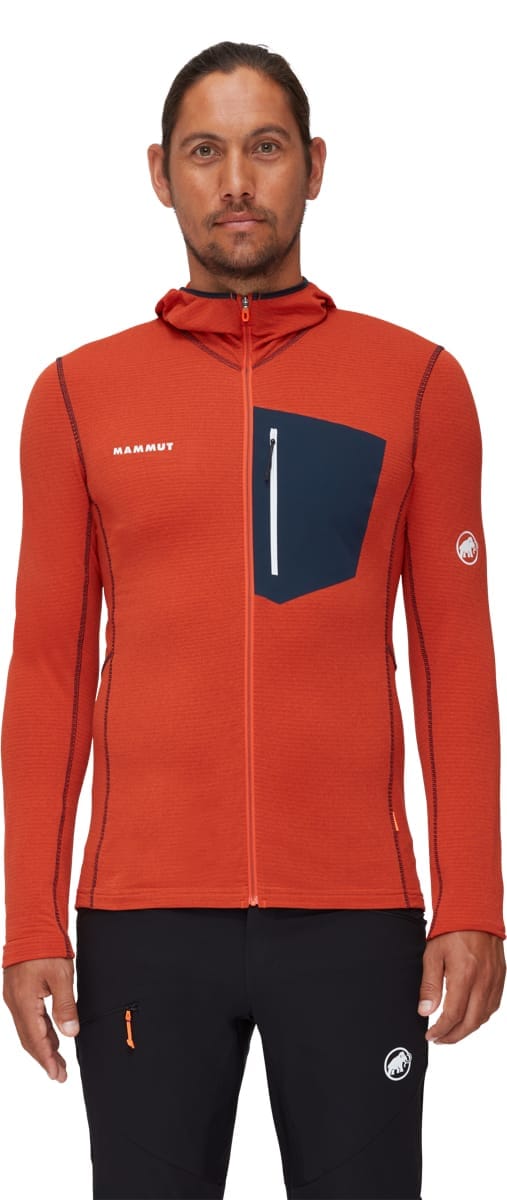 Mammut Men's Aenergy Light ML Hooded Jacket Hot Red/Marine Mammut Mammut Men's Aenergy Light ML Hooded Jacket Hot Red/Marine Mammut