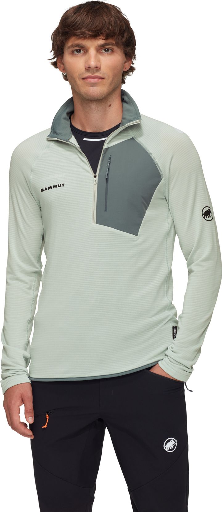 Mammut Aenergy Light Ml Half Zip Pull Men Silver Sage-strata Mammut
