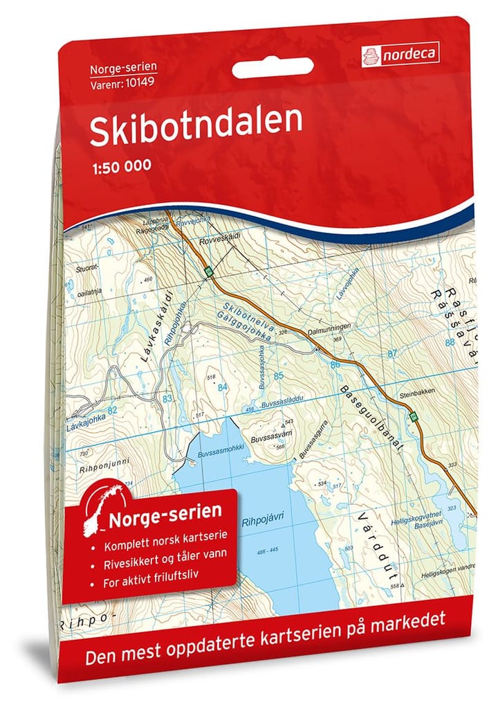 Nordeca Skibotndalen Norge-Serien 1:50 000 Turkart Ugland IT