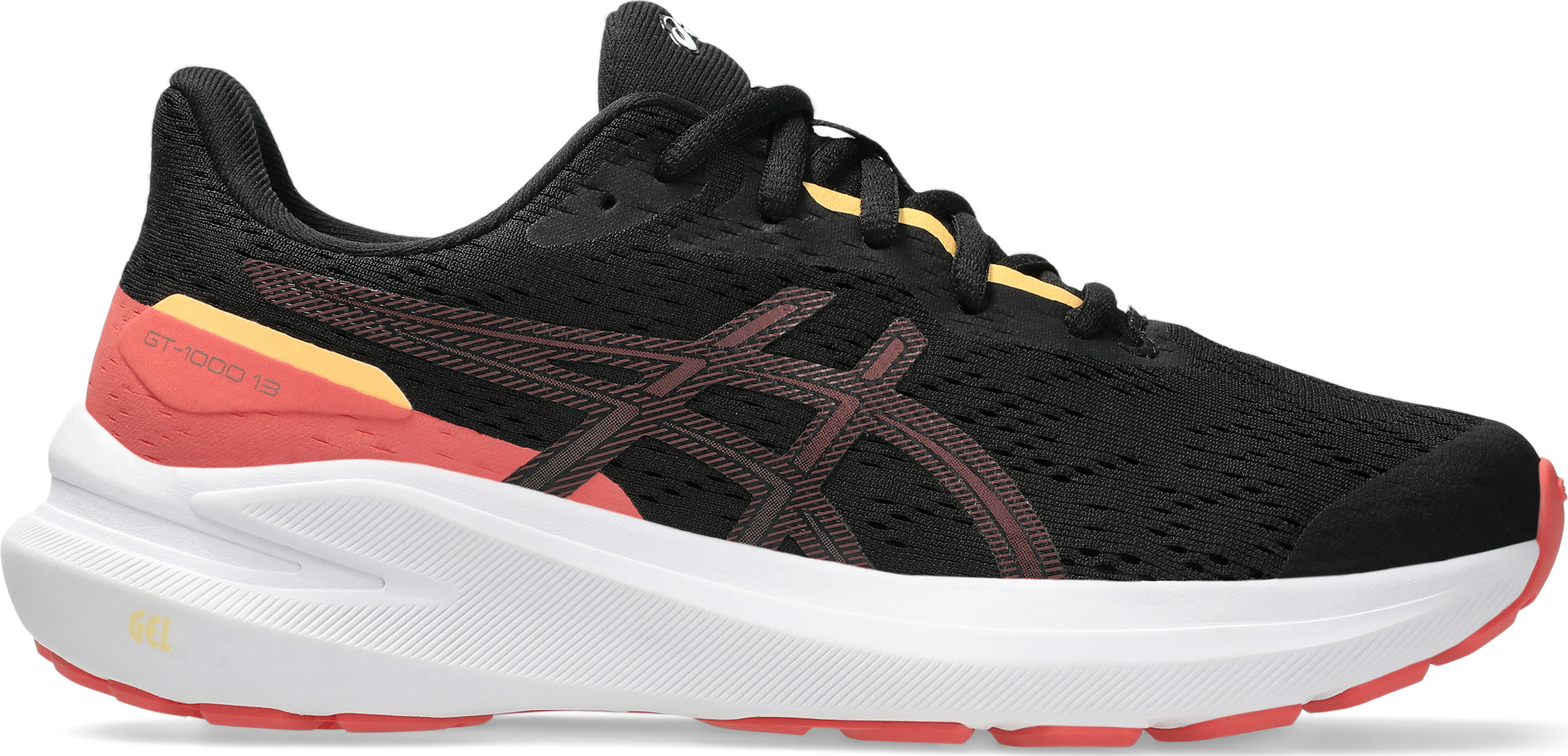 Asics Juniors' Gt-1000 13 Gs Black/rubble Red Träningsskor 34.5