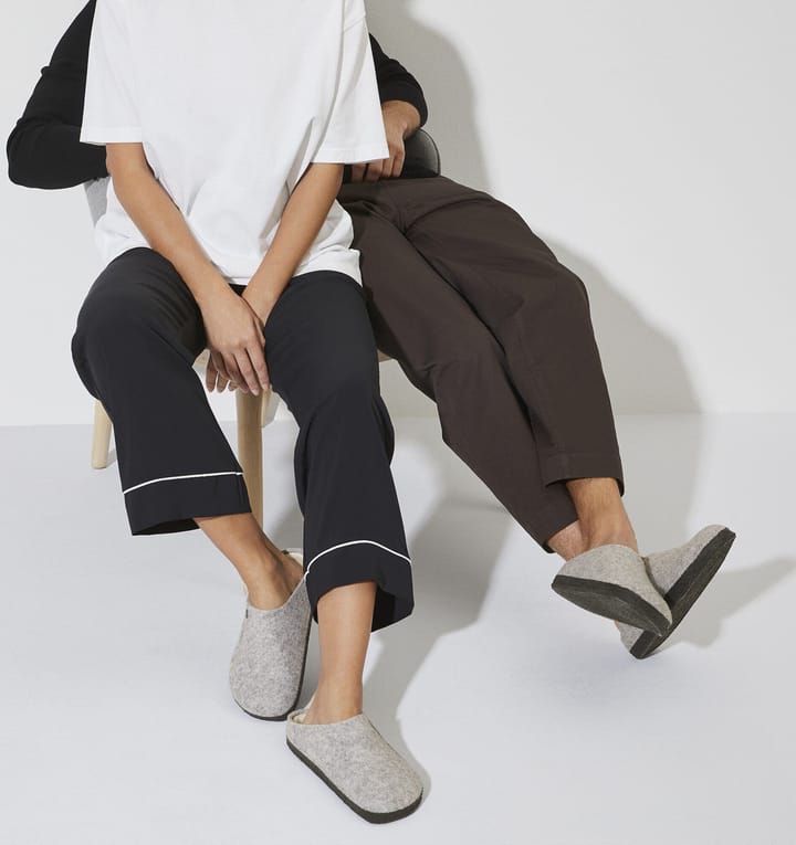 Birkenstock Zermatt Shearling Wool Felt Narrow Light Grey Birkenstock