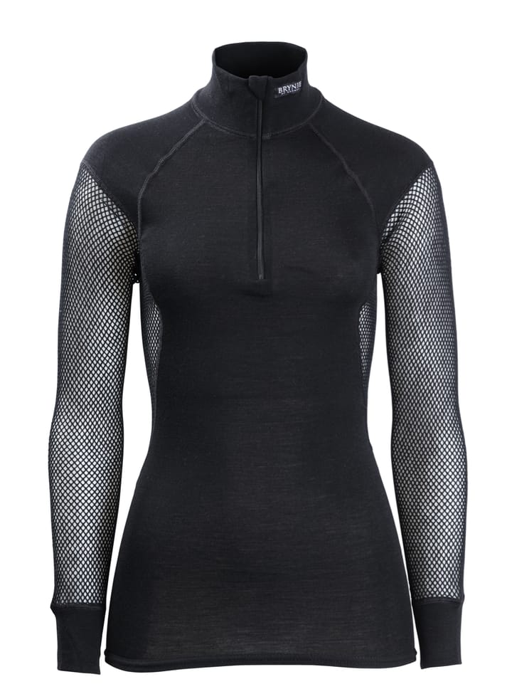 Brynje Lady Wool Thermo Zip Polo Black Brynje