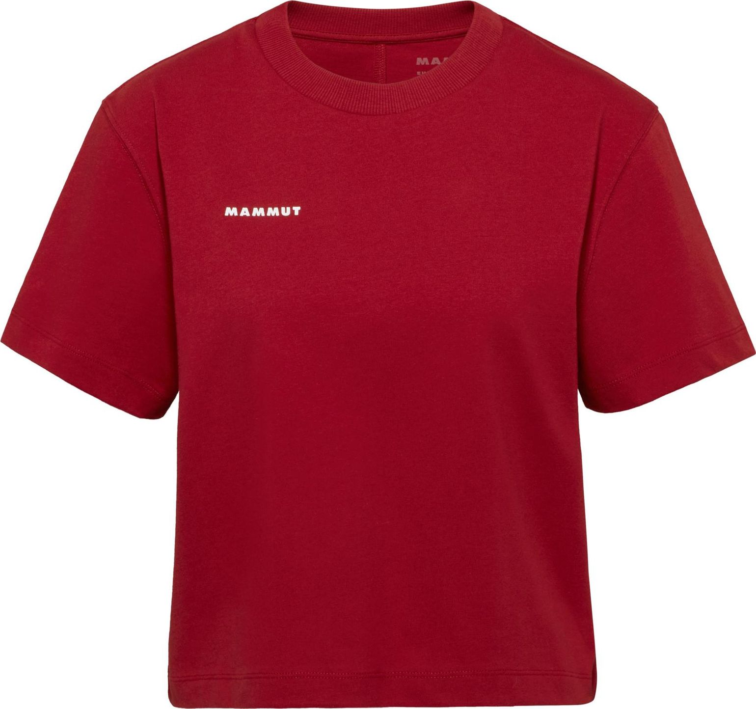 Mammut Women's Mammut Base Cropped T-Shirt Mini Logo Dark Mammut Red