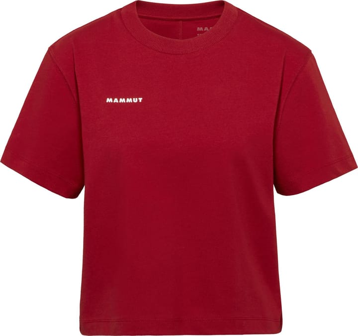 Mammut Women's Mammut Base Cropped T-Shirt Mini Logo Dark Mammut Red Mammut