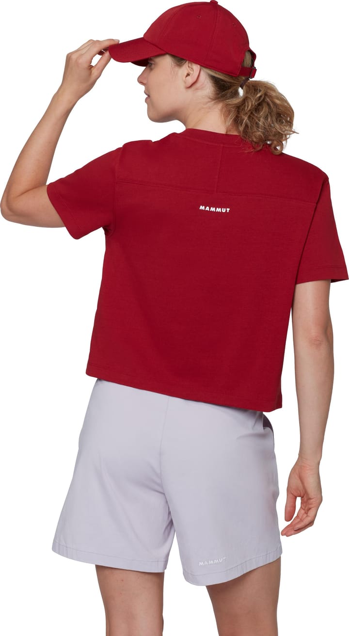 Mammut Women's Mammut Base Cropped T-Shirt Mini Logo Dark Mammut Red Mammut