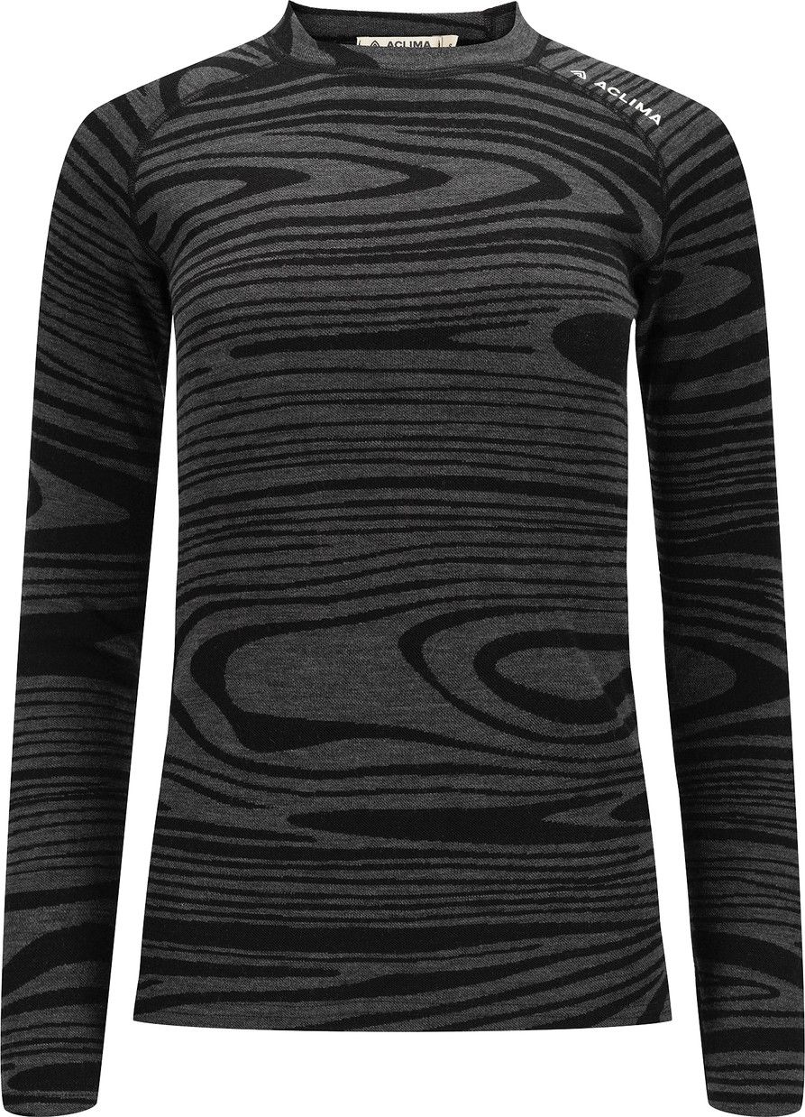 Aclima Women's WarmWool Crewneck Black Motion