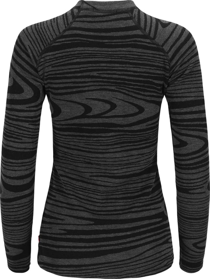 Aclima Women's WarmWool Crewneck Black Motion Aclima