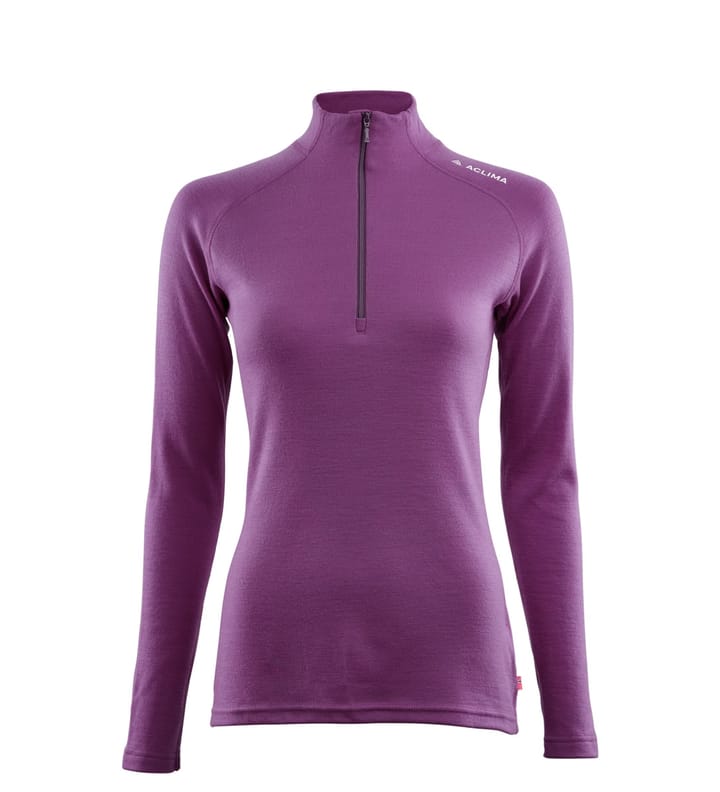 Aclima Women's WarmWool Mockneck Sunset Purple Aclima Aclima Women's WarmWool Mockneck Sunset Purple Aclima