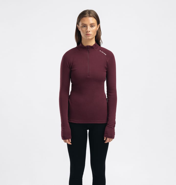 Aclima Women's WarmWool Mockneck Fig Aclima