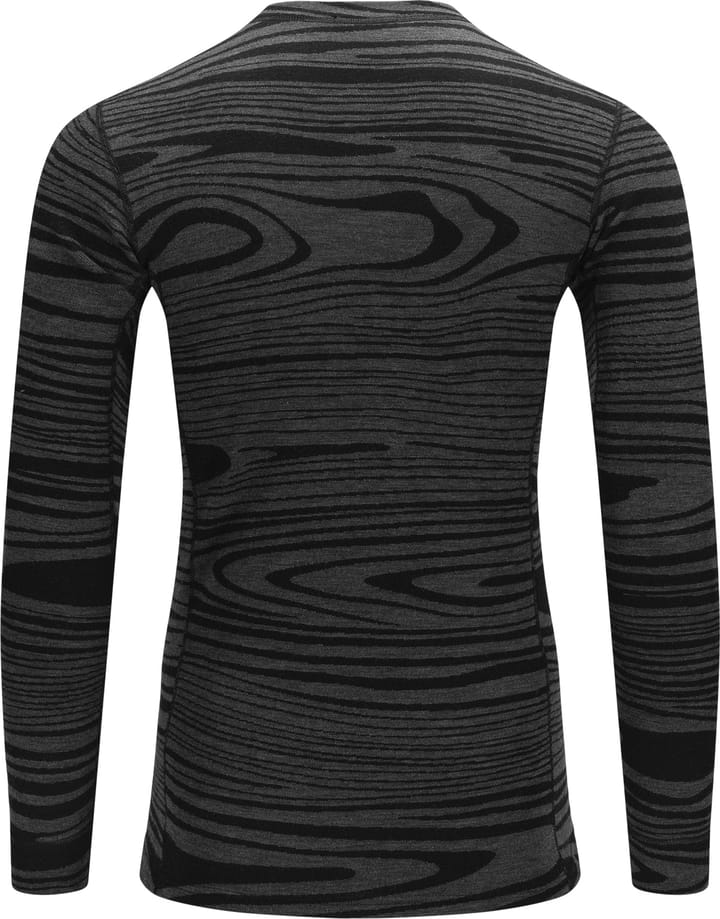 Aclima Men's WarmWool Crew Neck Black Motion Aclima