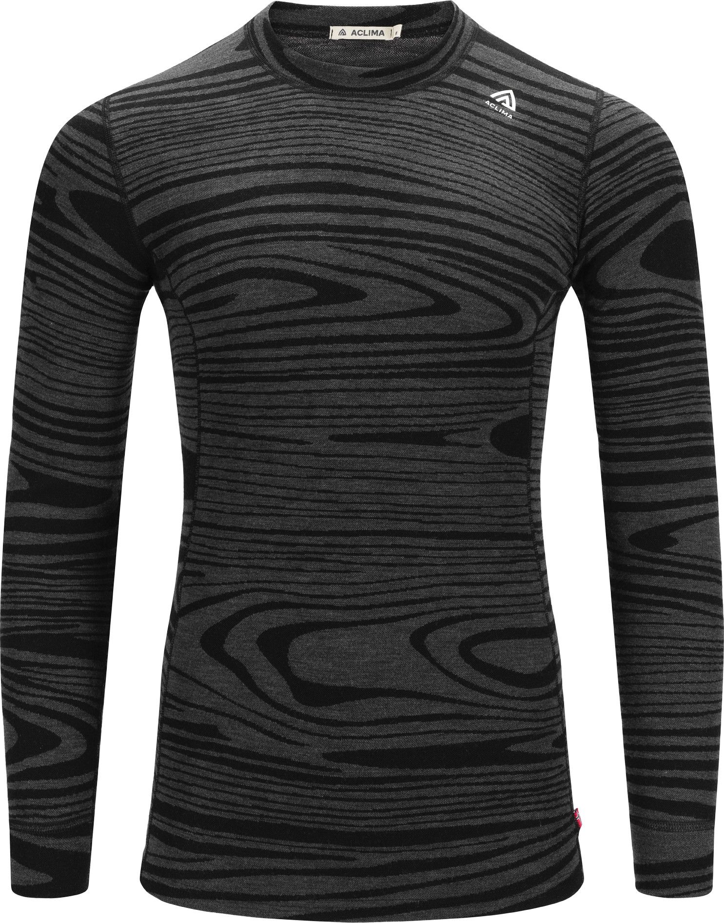 Aclima Men's WarmWool Crew Neck Black Motion