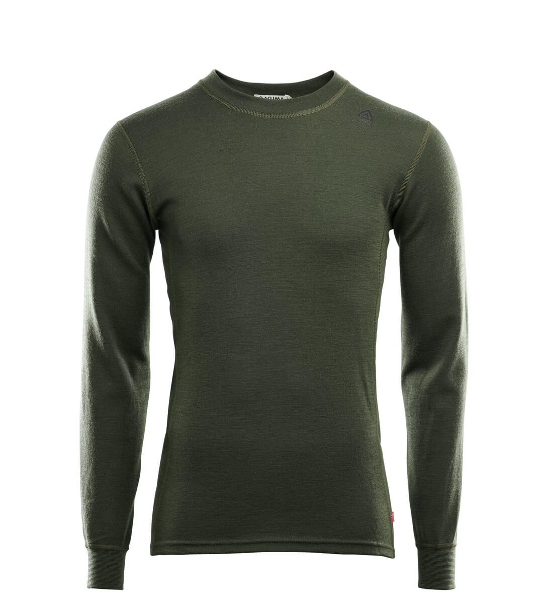 Aclima Men's WarmWool Crew Neck Olive Night
