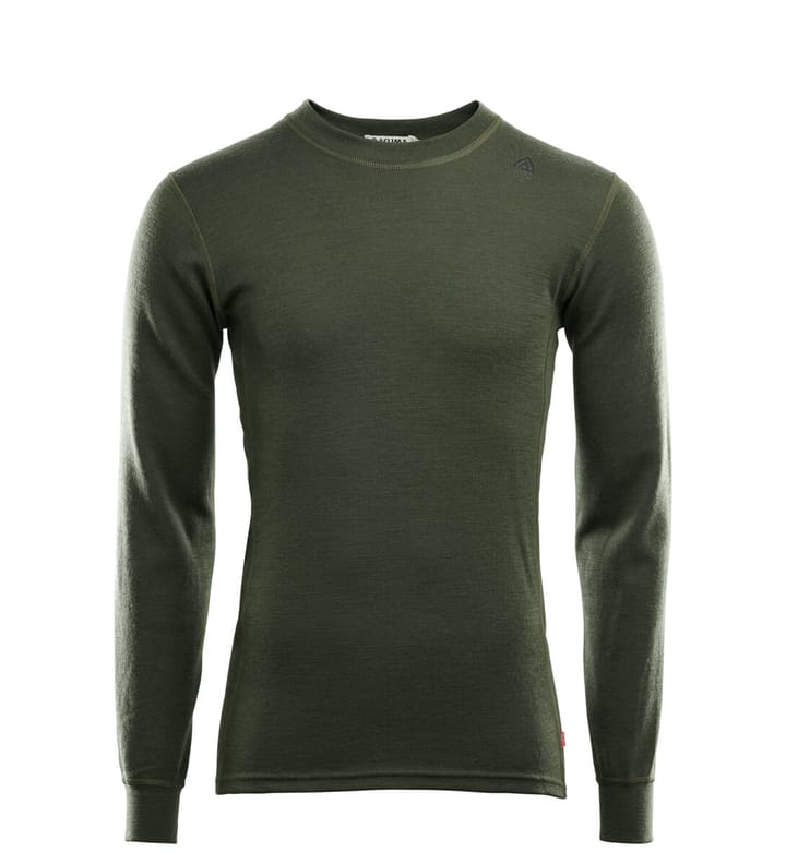 Aclima Warmwool Crew Neck Shirt, Man Olive Night Aclima