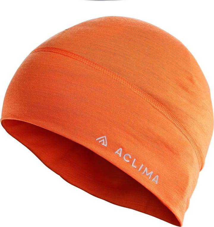 Aclima Unisex LightWool Beanie Orange Tiger Aclima