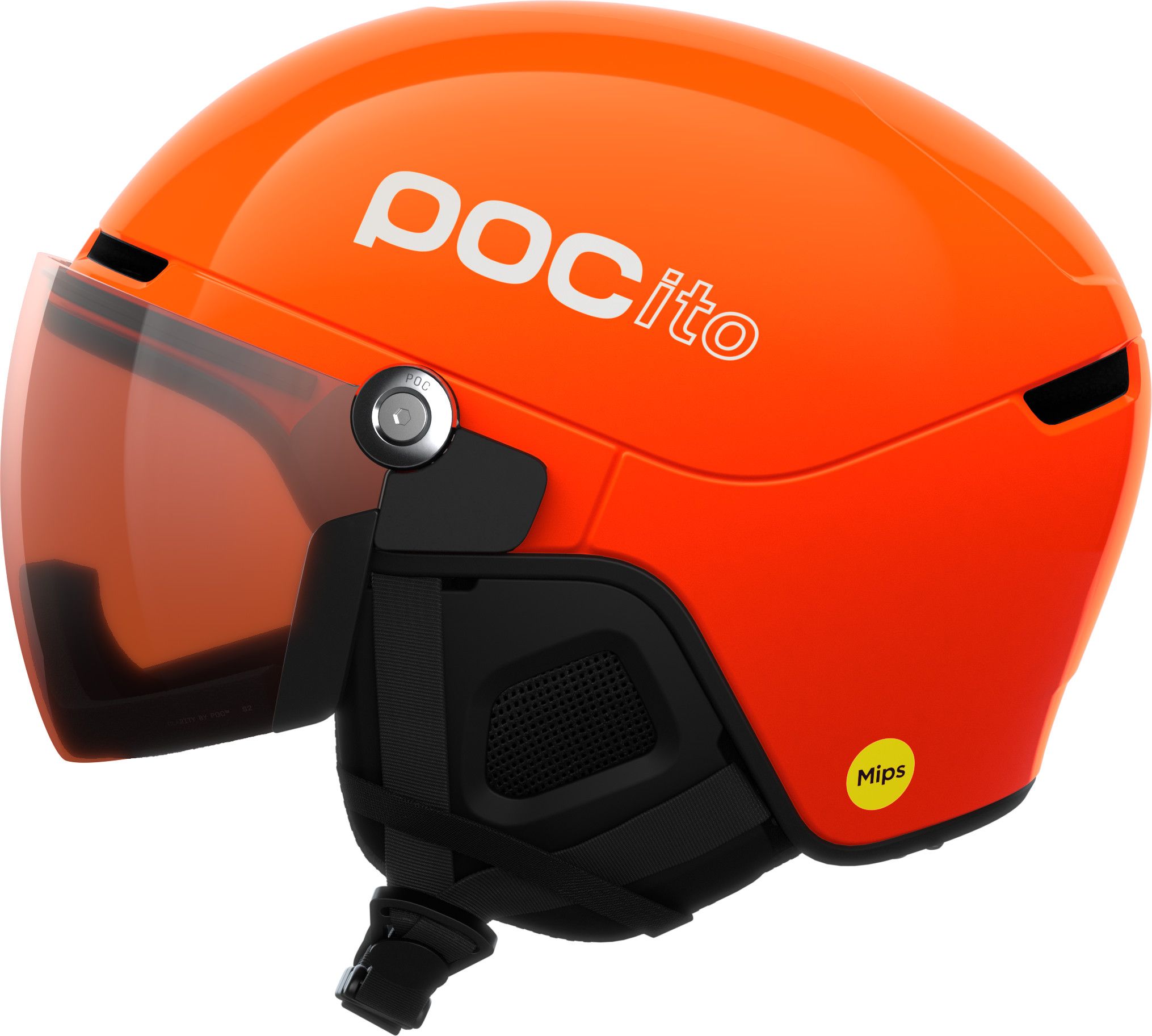 POC Kids' Pocito Obex Visor Fluorescent Orange/Clarity Pocito/Partly Sunny/Light