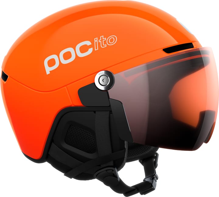 POC Kids' Pocito Obex Visor Fluorescent Orange/Clarity Pocito/Partly Sunny/Light Orange POC