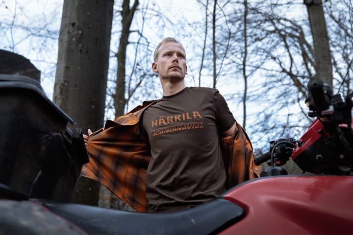 Härkila Men's Scandinavian SS T-Shirt Shadow Brown Härkila