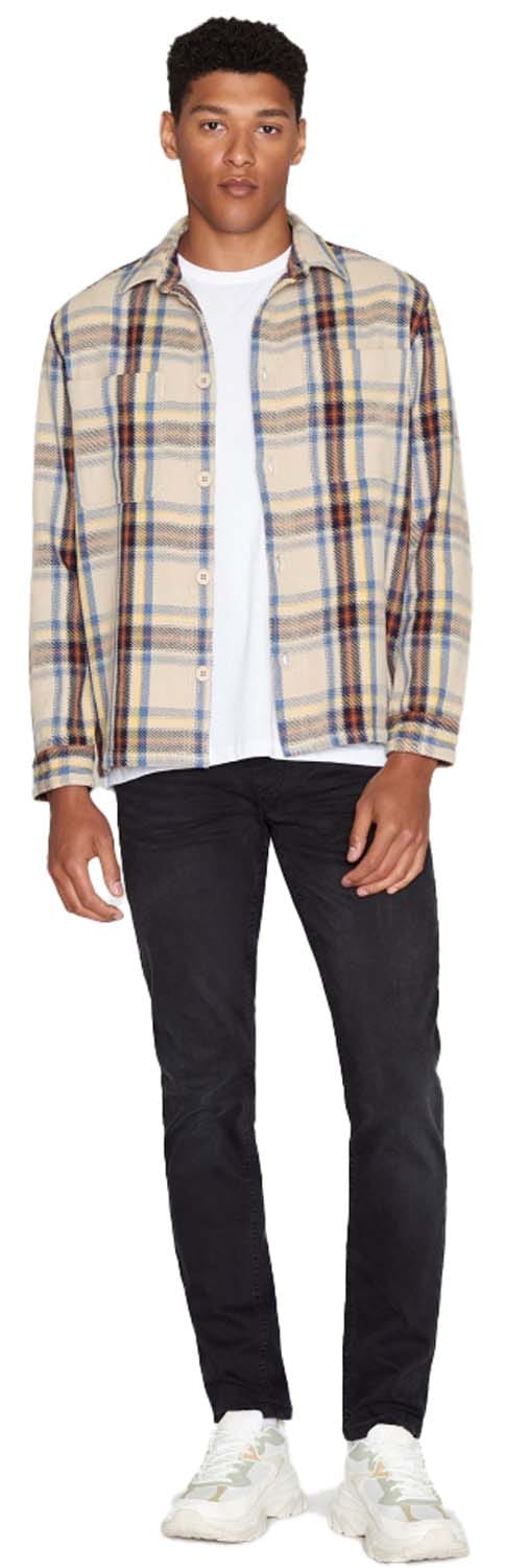 Knowledge Cotton Apparel Checked Overshirt Brown Check Knowledge Cotton Apparel