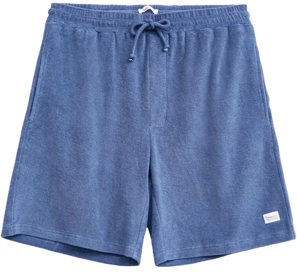 Knowledge Cotton Apparel Fig Loose Fit Terry Shorts Moonlight Blue