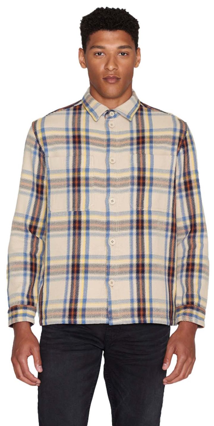 Knowledge Cotton Apparel Checked Overshirt Brown Check Knowledge Cotton Apparel