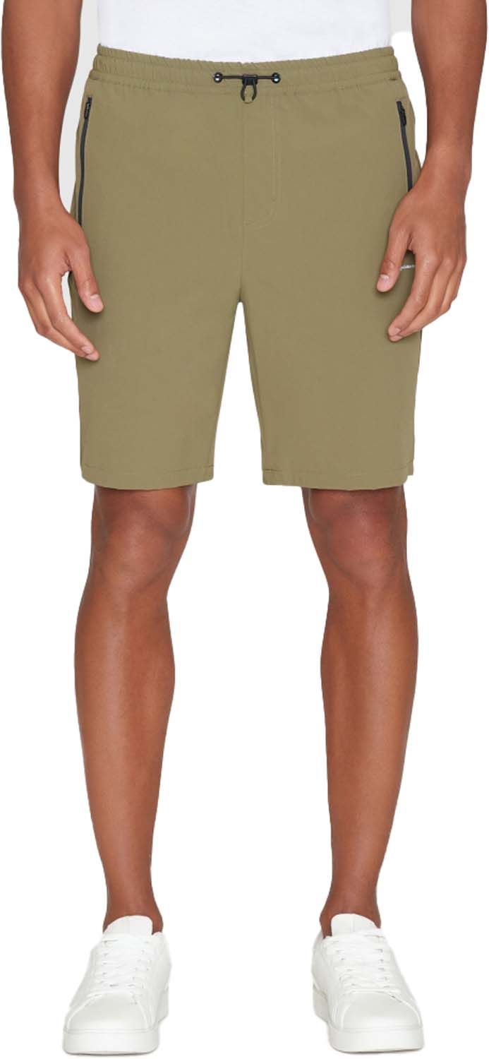 Knowledge Cotton Apparel Fig Loose Elastic Waist String Shorts Burned Olive Knowledge Cotton Apparel