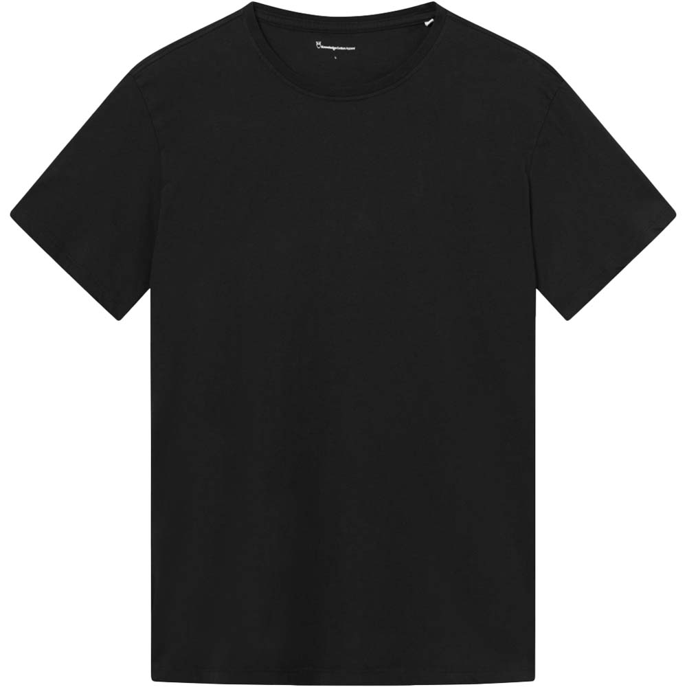 Knowledge Cotton Apparel Agnar Basic T-Shirt Black Jet