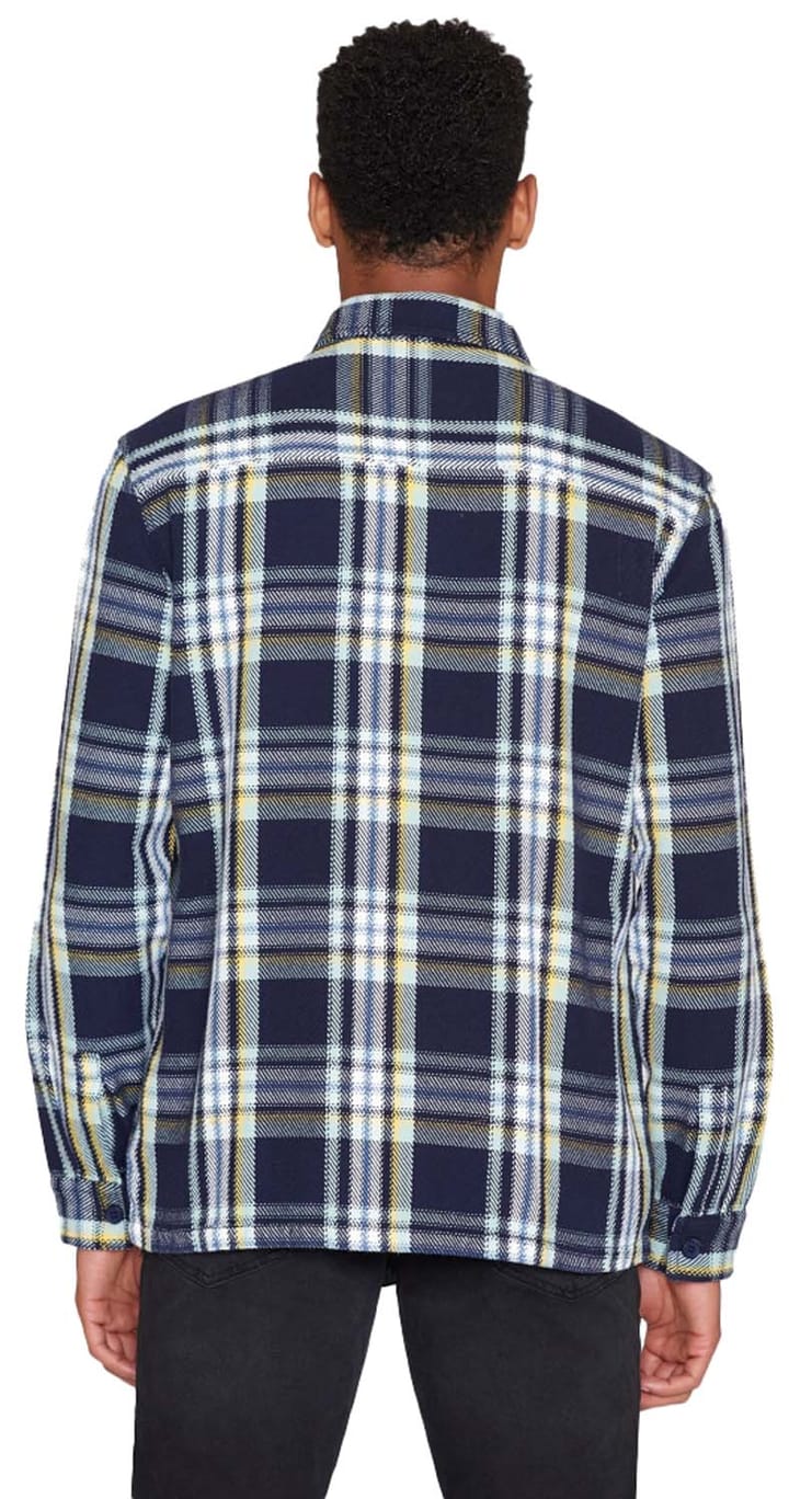 Knowledge Cotton Apparel Checked Overshirt Blue Check Knowledge Cotton Apparel