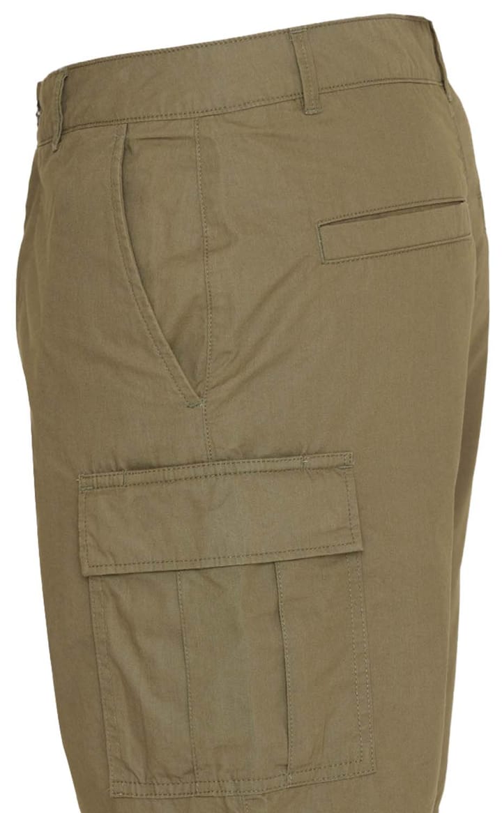 Knowledge Cotton Apparel Fig Loose Cargo Poplin Shorts Burned Olive Knowledge Cotton Apparel