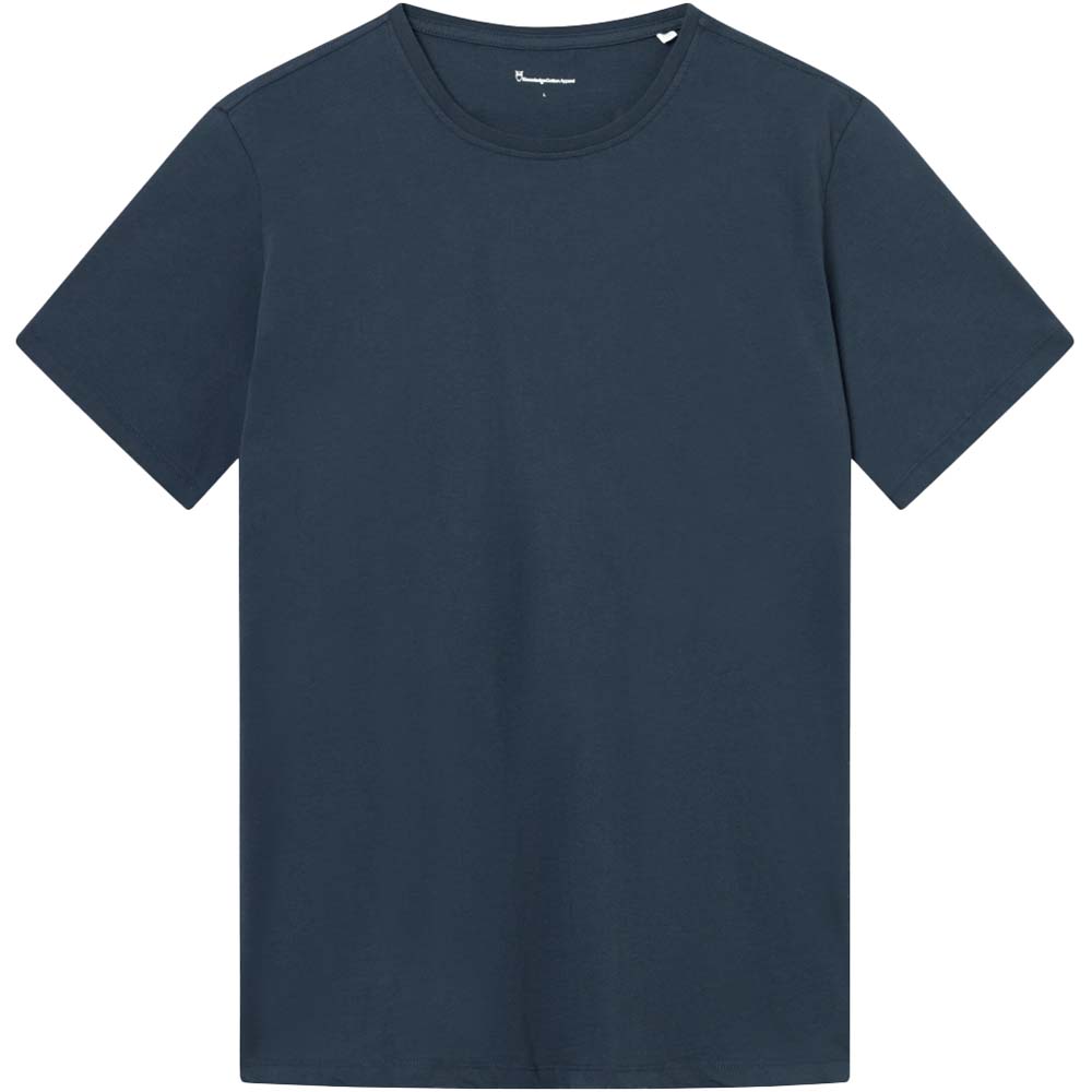 Knowledge Cotton Apparel Agnar Basic T-Shirt Total Eclipse