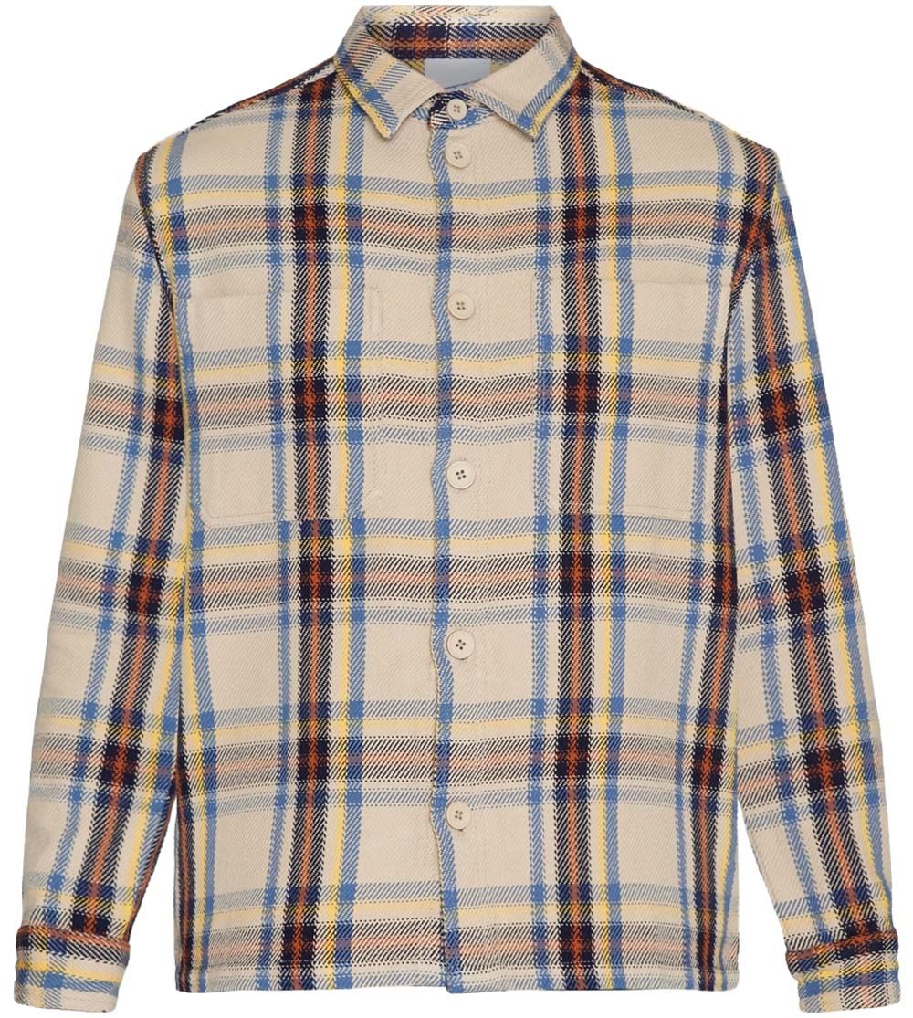 Knowledge Cotton Apparel Checked Overshirt Brown Check