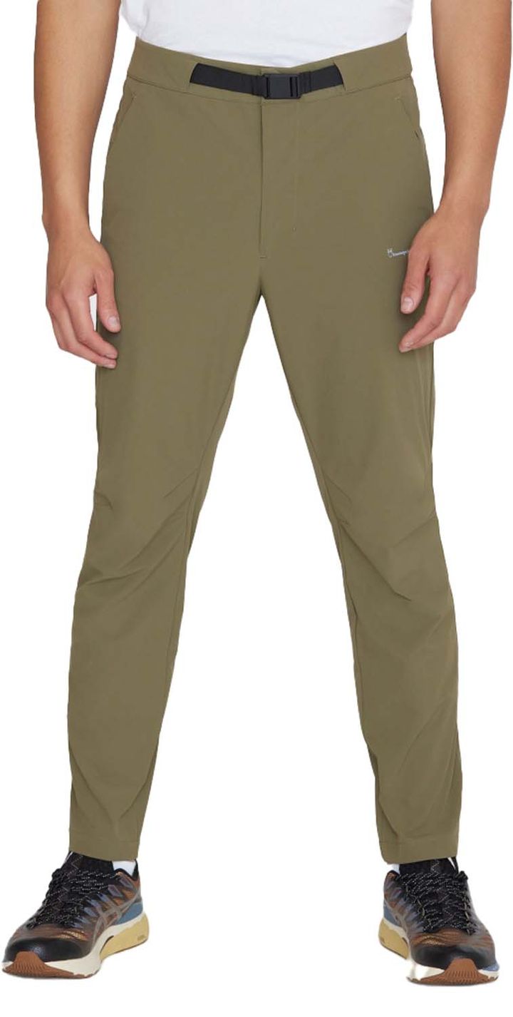 Knowledge Cotton Apparel Men's Tim Tapered Elastic Waist String Pants Burned Olive Knowledge Cotton Apparel