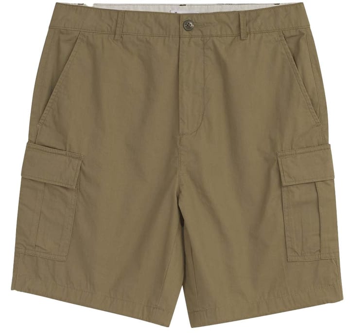 Knowledge Cotton Apparel Fig Loose Cargo Poplin Shorts Burned Olive Knowledge Cotton Apparel