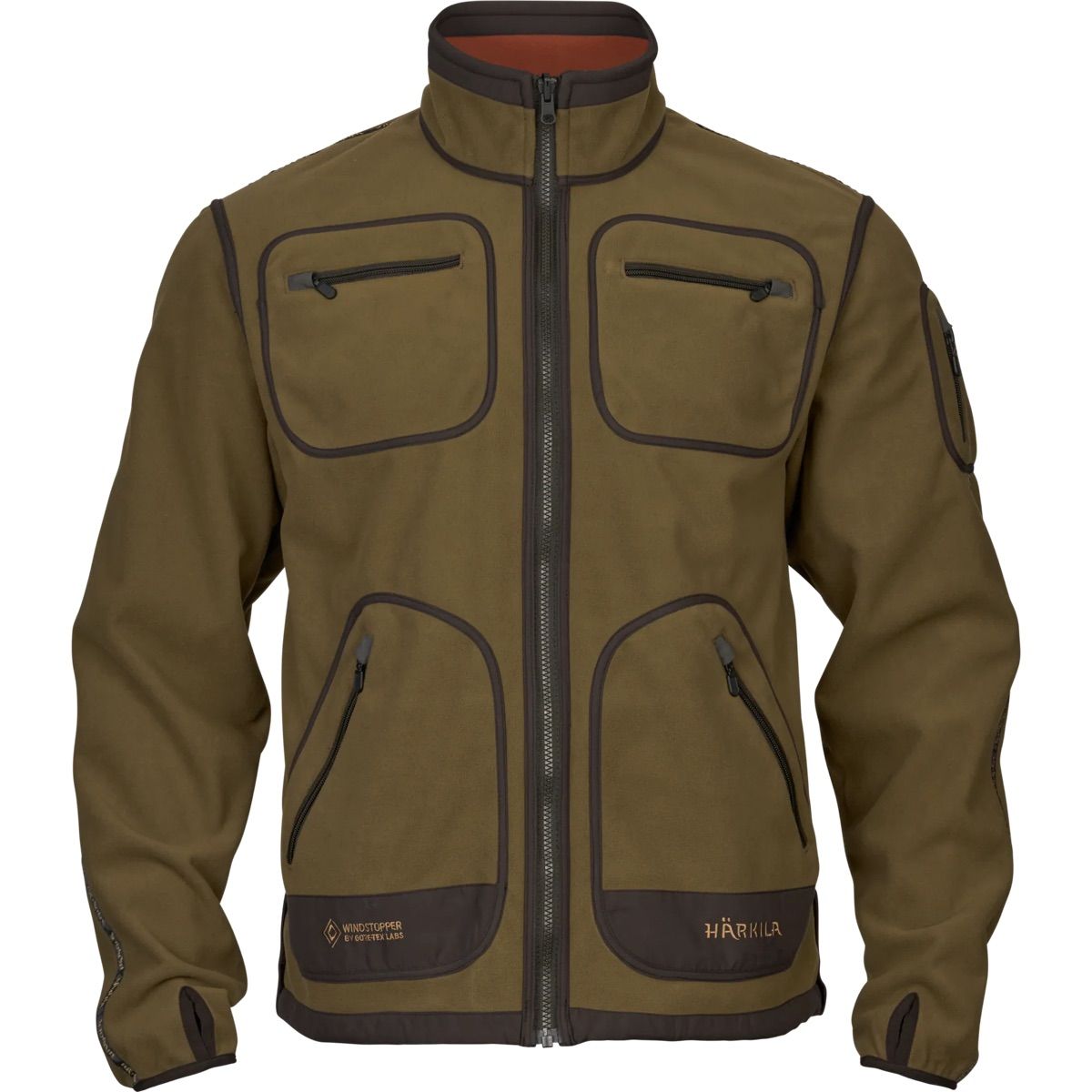 Härkila Men's Kamko Fleece Dark Olive/arabian Spice