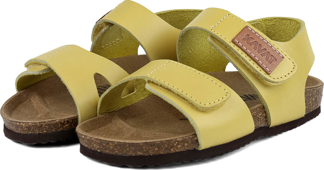 Kavat Kids' Bomhus Bright Yellow Sandaler 28