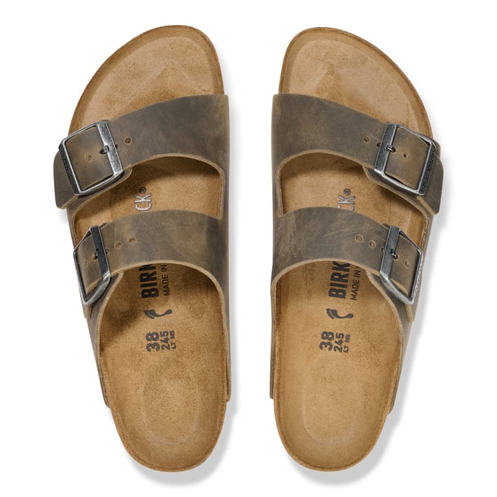Birkenstock Unisex Arizona Oiled Leather Regular Faded Khaki Birkenstock Birkenstock Unisex Arizona Oiled Leather Regular Faded Khaki Birkenstock