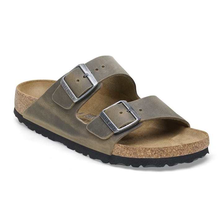 Birkenstock Unisex Arizona Oiled Leather Narrow Faded Khaki Birkenstock