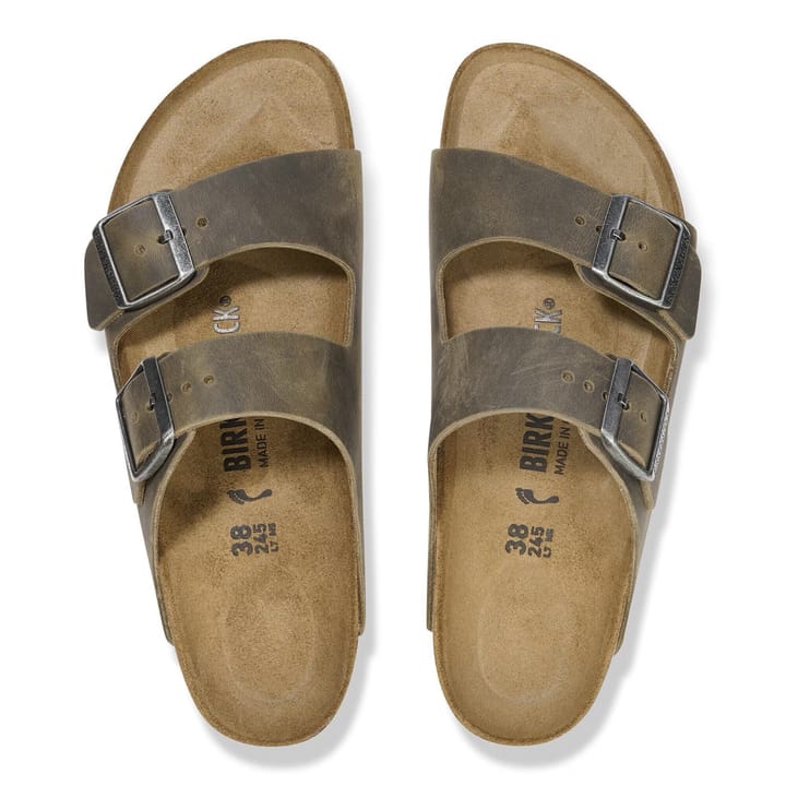 Birkenstock Unisex Arizona Oiled Leather Narrow Faded Khaki Birkenstock