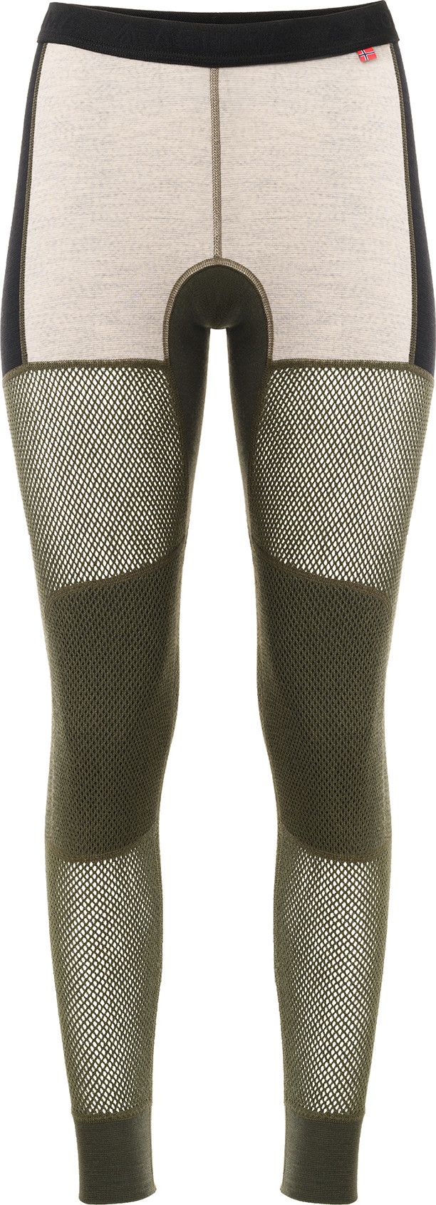 Aclima Women's WoolNet Hybrid Longs Tarmac/Beige Melange/Jet Black Aclima