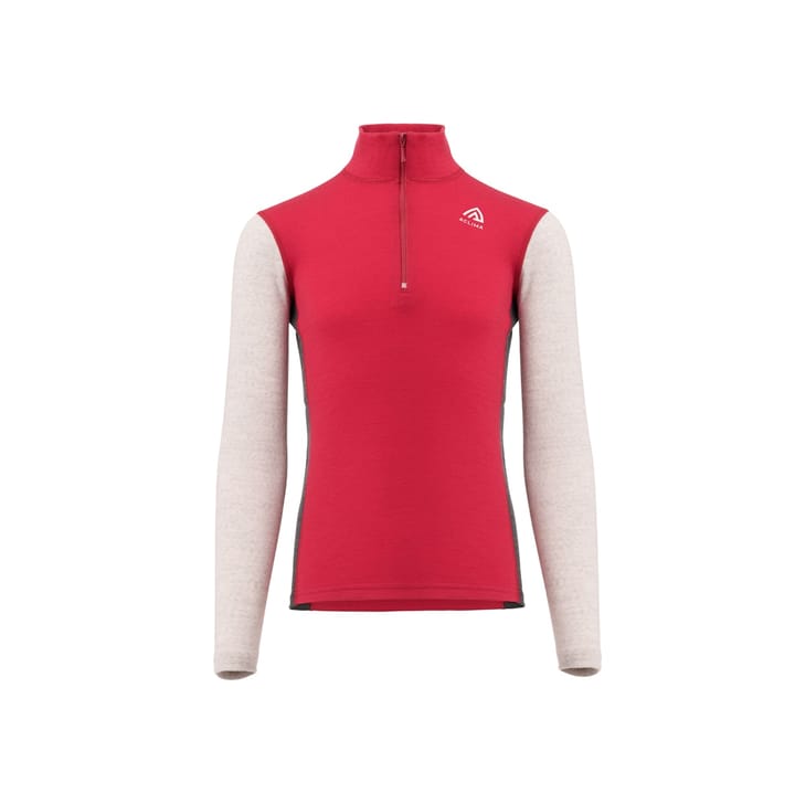 Aclima Warmwool Mockneck Jr Jester Red / Beige Melange / Marengo Aclima