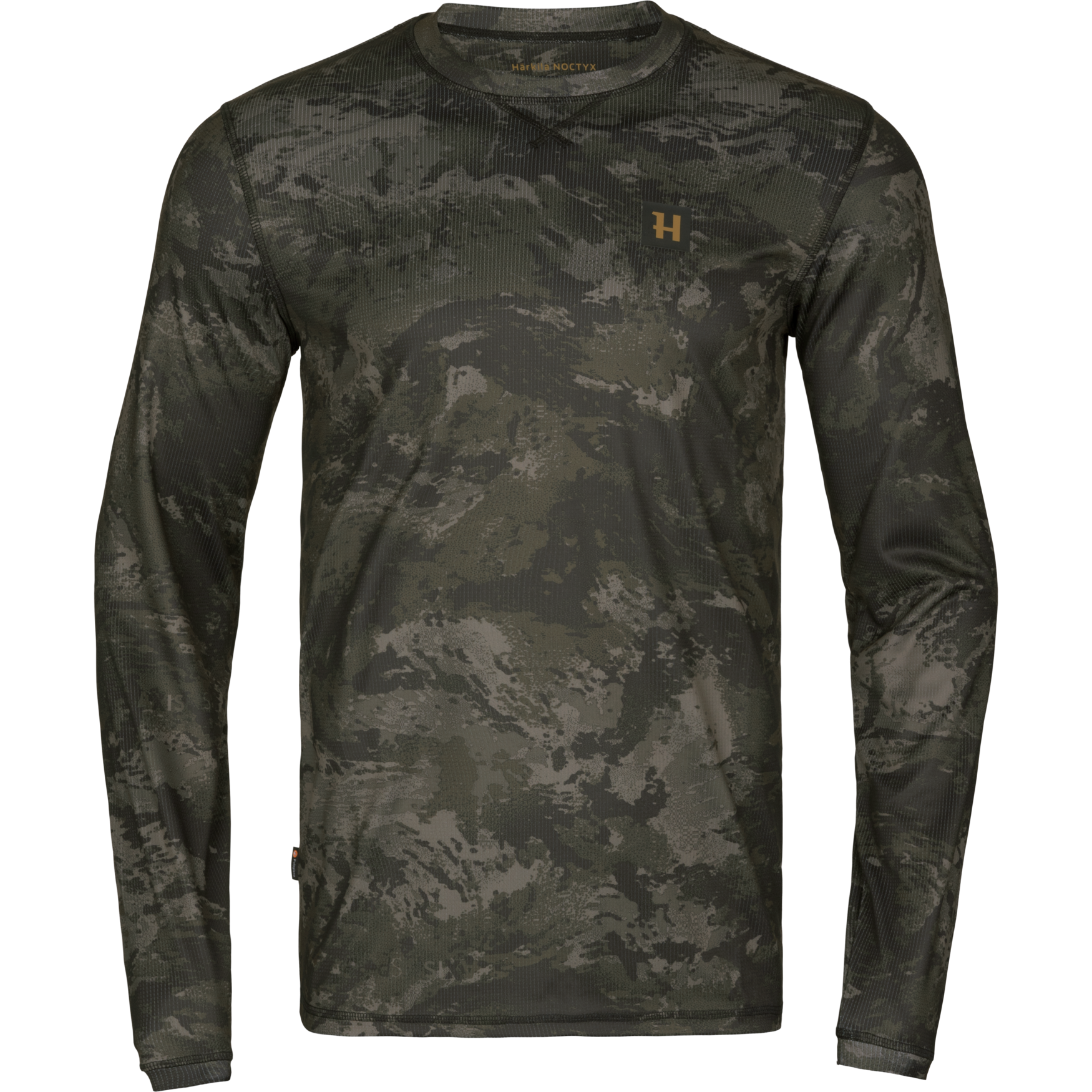 Härkila Men's Noctyx Camo LS T-Shirt Axis Msp Black Langermede trøyer Axis Msp®Black L