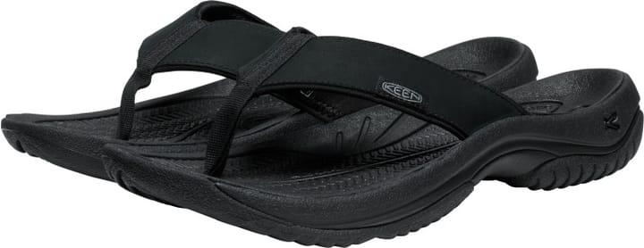 Keen Men's Kona Leather Flip-Flop Black-Steel Grey Keen