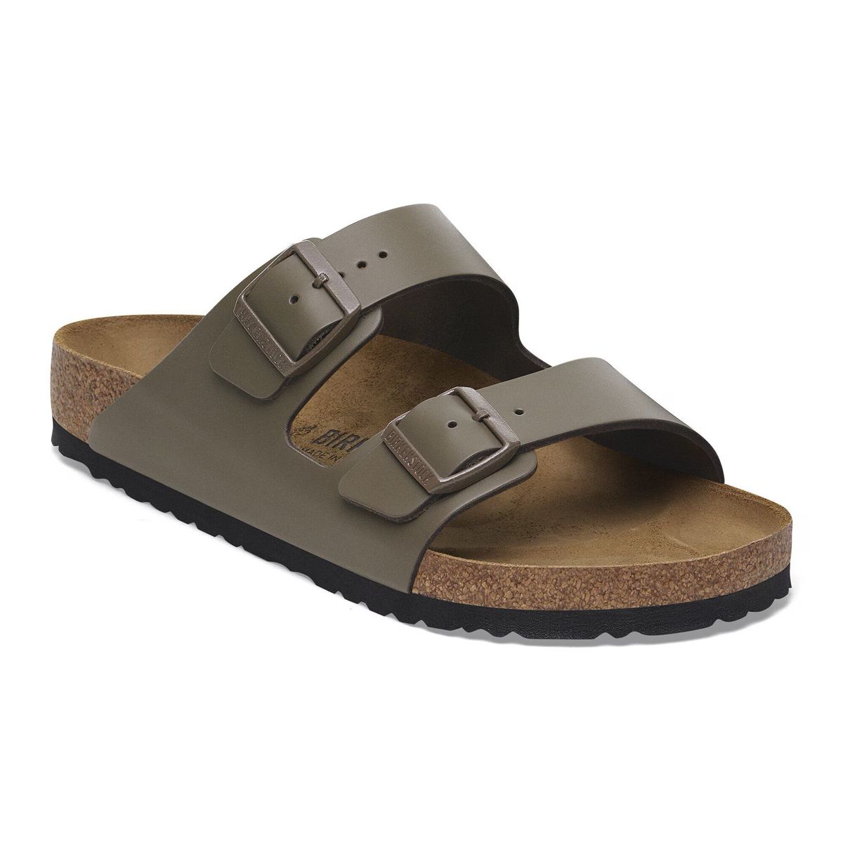 Birkenstock Women's Arizona Natural Leather Narrow Concrete Gray